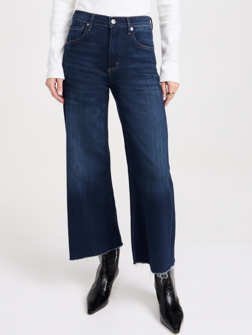 Citizens of Humanity Lyra High-Rise Wide-Leg Crop Jeans in Lotus Size 32 NWT